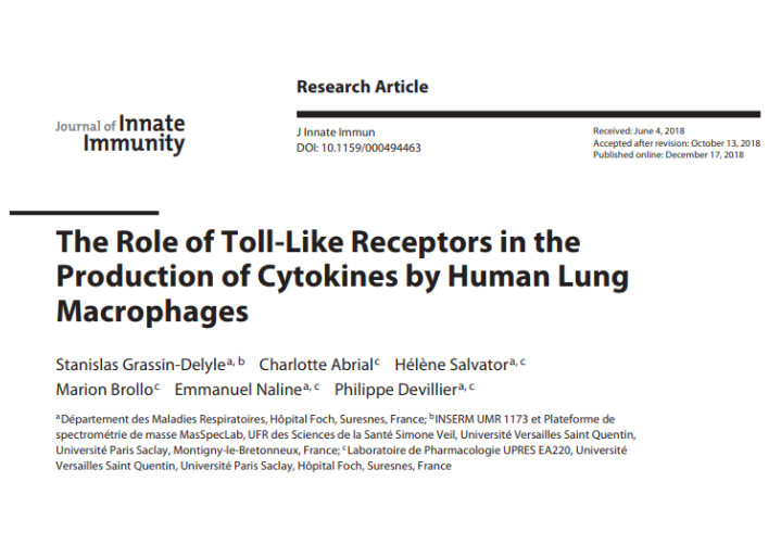 The Role of Toll-Like Receptors in the Production of Cytokines by Human Lung Macrophages